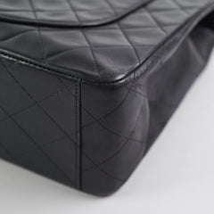 Chanel Vintage Maxi Jumbo Black 24K Gold