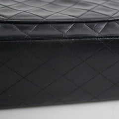 Chanel Vintage Maxi Jumbo Black 24K Gold