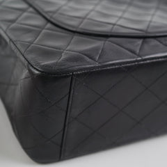 Chanel Vintage Maxi Jumbo Black 24K Gold