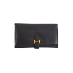 Hermes Bearn Wallet Black Epsom