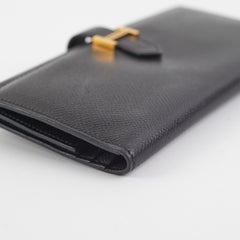 Hermes Bearn Wallet Black Epsom