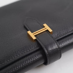 Hermes Bearn Wallet Black Epsom