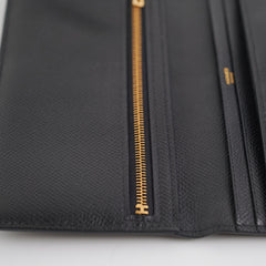 Hermes Bearn Wallet Black Epsom