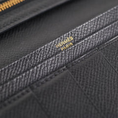 Hermes Bearn Wallet Black Epsom