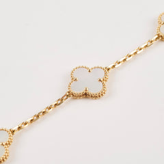 Van Cleef & Arpels VCA 5 Motif Mother of Peaerl Bracelet