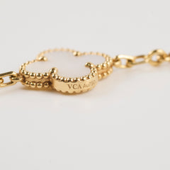 Van Cleef & Arpels VCA 5 Motif Mother of Peaerl Bracelet