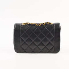 Chanel Vintage Diana Small Lambskin Black