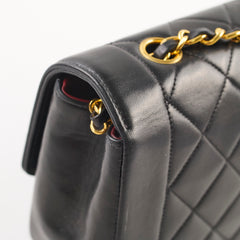 Chanel Vintage Diana Small Lambskin Black