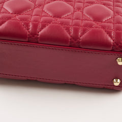 Dior Mini Lady Dior Lambskin Raspberry Red