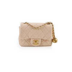 Chanel Pearl Crush Mini Square Classic Flap Beige