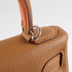 Hermes Kelly 28 Retourne Togo PHW Gold/Feu Verso M Square