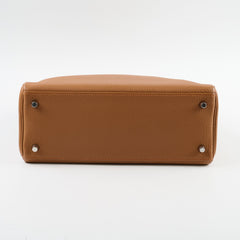 Hermes Kelly 28 Retourne Togo PHW Gold/Feu Verso M Square