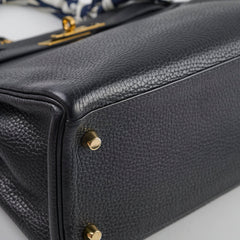 Hermes Kelly 28 Clemence Black - Stamp X