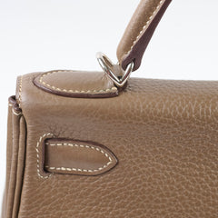 Hermes Kelly 28 Clemence Etoupe Q Square Stamp