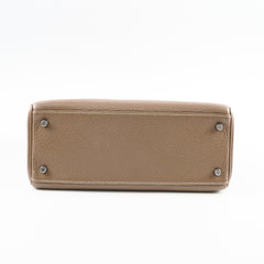 Hermes Kelly 28 Clemence Etoupe Q Square Stamp