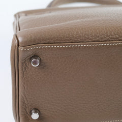 Hermes Kelly 28 Clemence Etoupe Q Square Stamp
