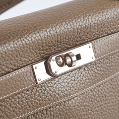 Hermes Kelly 28 Clemence Etoupe Q Square Stamp