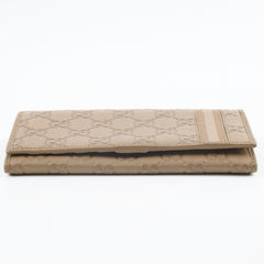 Gucci GG Supreme Leather Long Wallet Brown