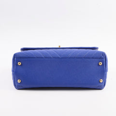 Chanel Medium COCO Handle Caviar Blue Serial 26