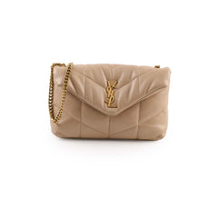 Saint Laurent Lou Puffer Small Beige