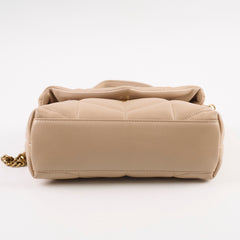 Saint Laurent Lou Puffer Small Beige