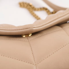 Saint Laurent Lou Puffer Small Beige