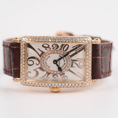 Franck Muller 26mm Long Island Rose Gold with Diamonds Ladies Watch