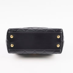 Chanel Mini Coco Handle Shiny Calfskin Black Microchip