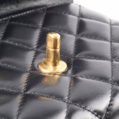 Chanel Mini Coco Handle Shiny Calfskin Black Microchip