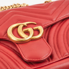 Gucci Small Marmont Red Shoulder Bag