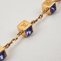 Louis Vuitton Crystal Gamble Gold Tone Bracelet