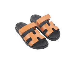 Hermes Chyrpe Leather Sandals (Size 38)