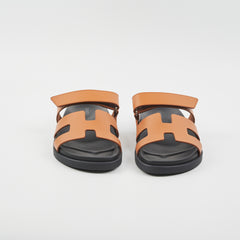 Hermes Chyrpe Leather Sandals (Size 38)