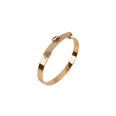 Hermes Collier De Chien Small Gold Diamond Bracelet