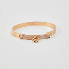 Hermes Collier De Chien Small Gold Diamond Bracelet