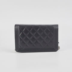 Deal of The Week - Chanel Boy Caviar Black Wallet On Chain WOC