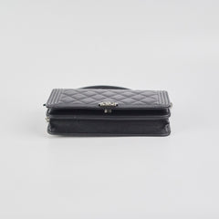 Deal of The Week - Chanel Boy Caviar Black Wallet On Chain WOC