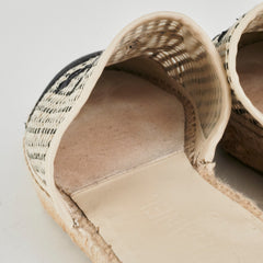 Chanel CC Espadrille Flap Shoes Size 37