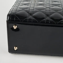 Dior Medium Lady Dior Patent Black