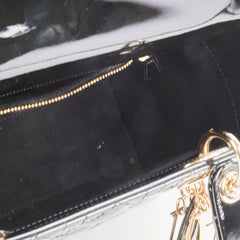 Dior Medium Lady Dior Patent Black