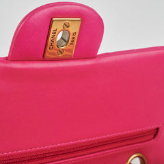 Chanel Medium Classic Flap Chevron Lambskin Pink
