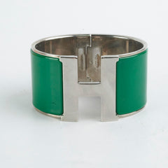Hermes Clic Clac H Bracelet Green