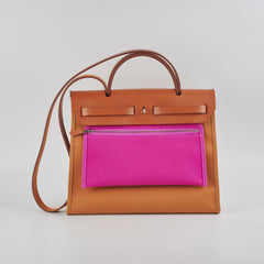Hermes Herbag 31 Dune/Magnolia - Z Stamp