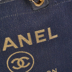 Chanel Deauville Tote Navy/Gold