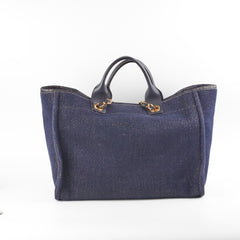 Chanel Deauville Tote Navy/Gold