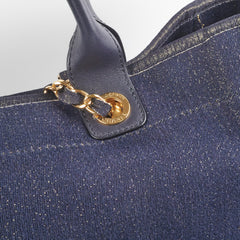 Chanel Deauville Tote Navy/Gold