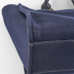Chanel Deauville Tote Navy/Gold