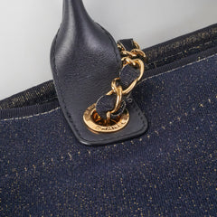 Chanel Deauville Tote Navy/Gold