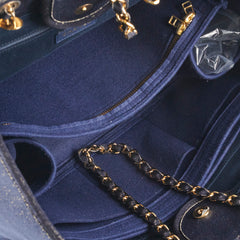 Chanel Deauville Tote Navy/Gold