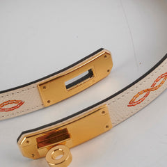 Hermes Kelly 18 Belt Nata/Orange - B Stamp